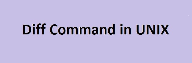 diff command in UNIX